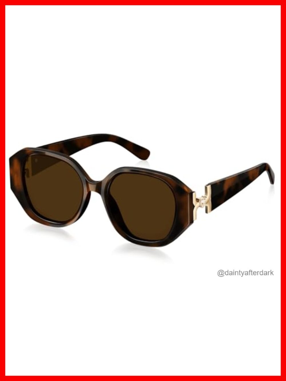 Oversized Polarized Square Frame Sunglasses UV Protection Women Trendy